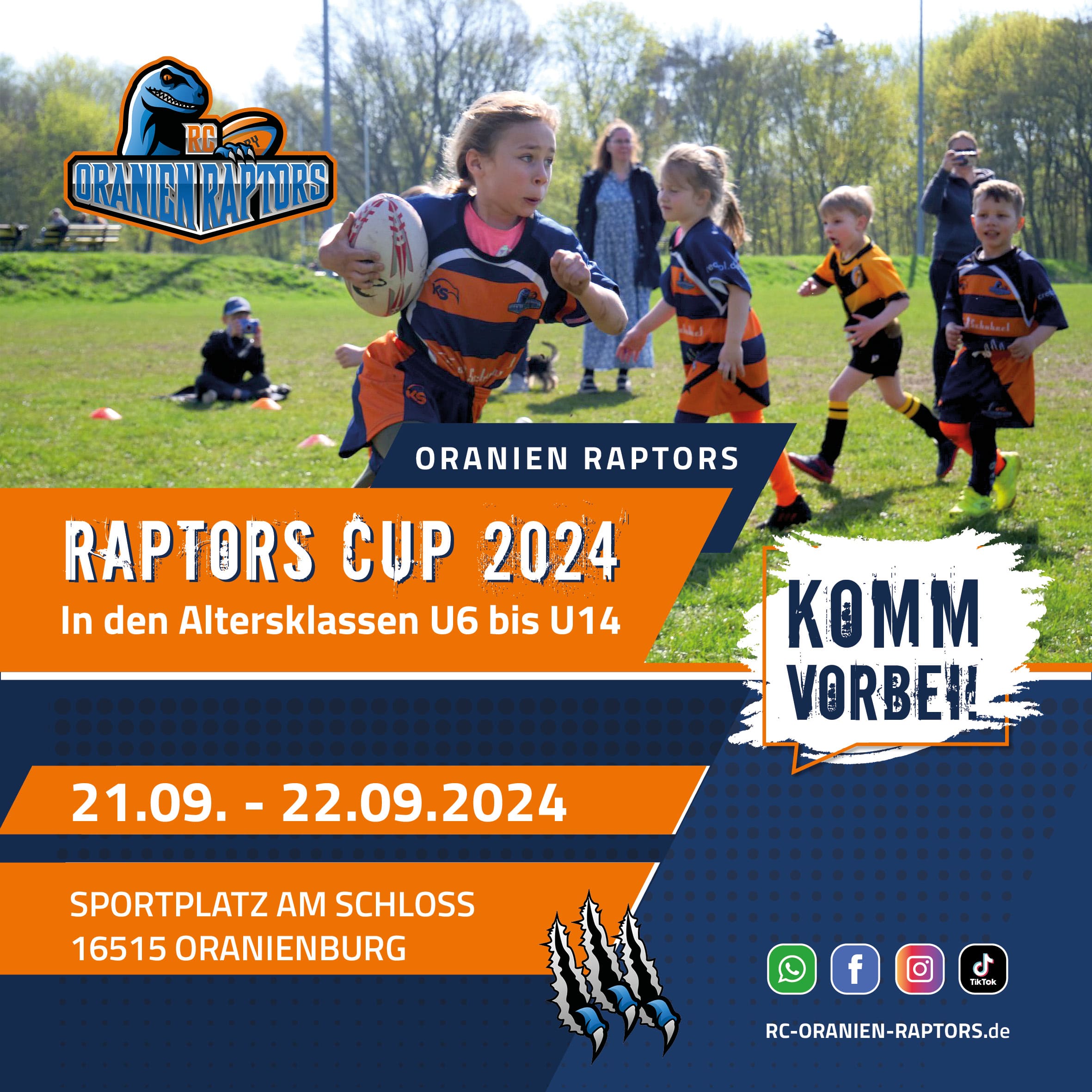 Und Rugby Raptors Cup 2024 – Rugby-Turnier für U6 bis U14 in Oranienburg